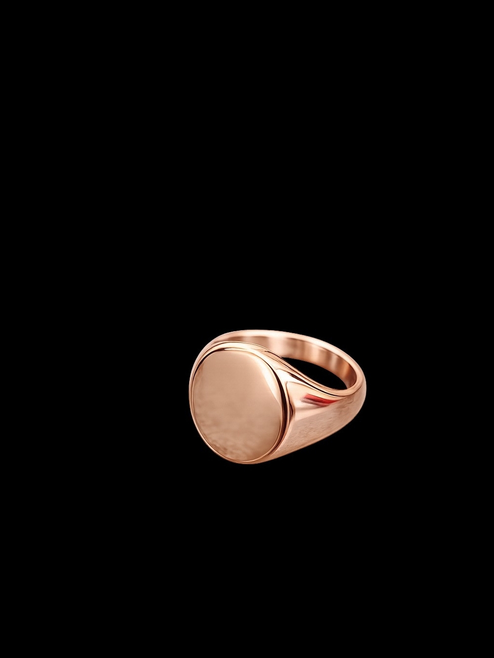 Signet Ring Set of 2 Rose Gold Silver Tone Minimalist Statement Ring Sizes 5-8.5 - Picture 5 of 6